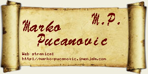 Marko Pucanović vizit kartica